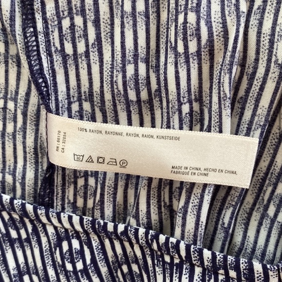 Anthropologie Floreat Navy-White Wide Leg Jumpsuit. Like New! - Picture 8 of 16